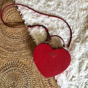 Kate Spade love shack saffiano leather heart top handle crossbody purse